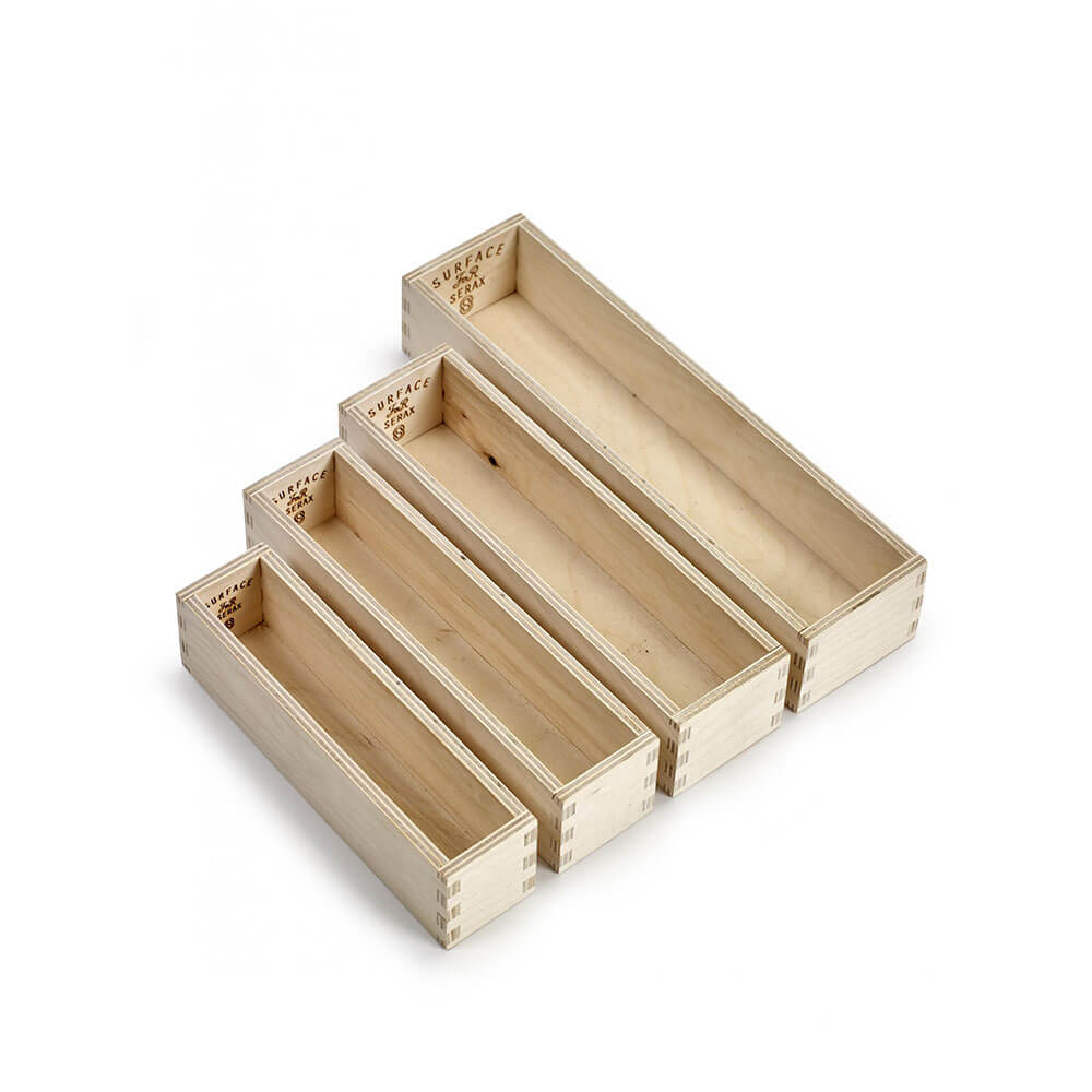 SLABO Aufbewahrungsbox Aufbewahrungskisten aus unbehandeltem Holz 4er Set,  Groß, Mittel, Klein, Mini, Deko Ordnungsbox Holzbox Holzkiste Box